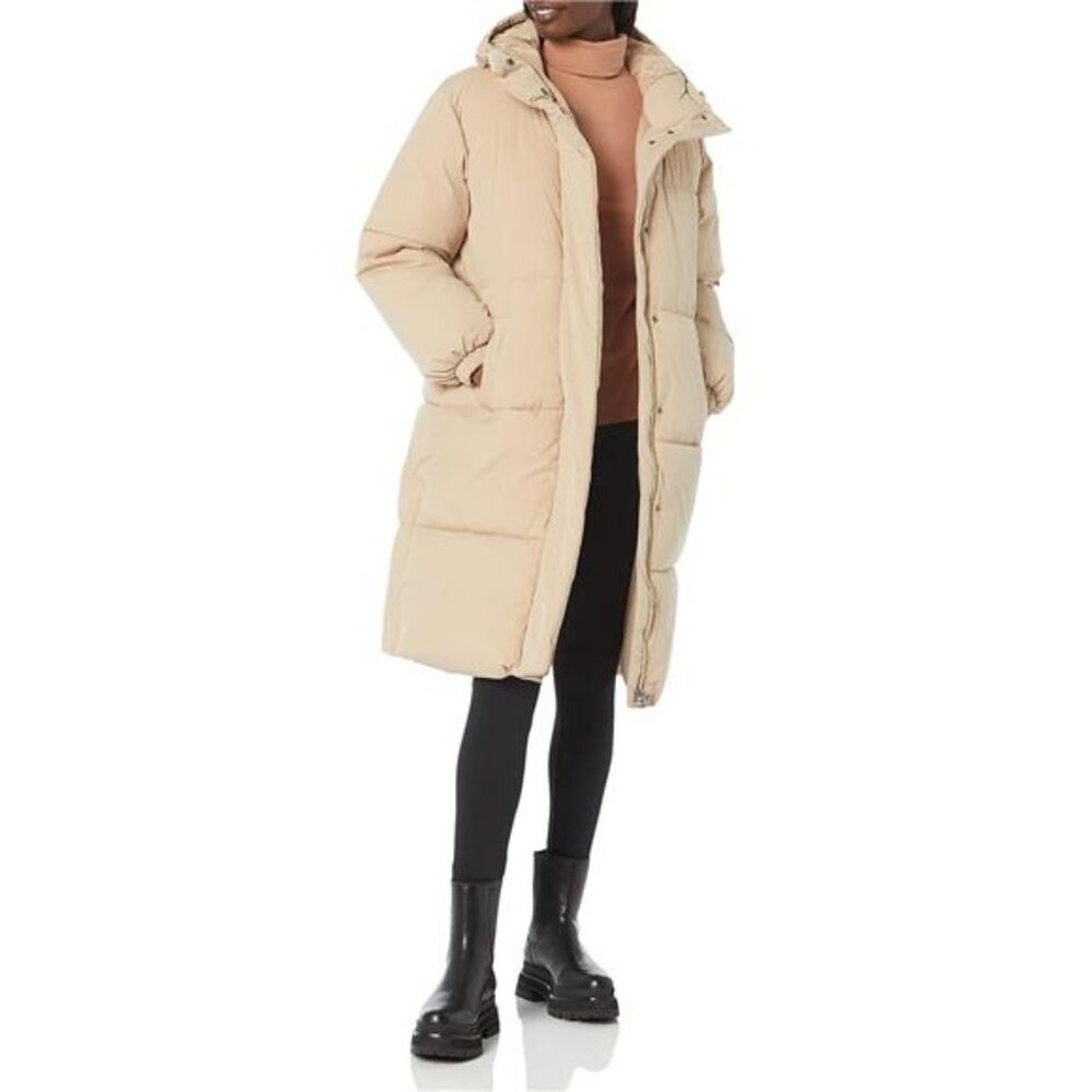 Womens Long Puffer Jacket Hooded Insulated Winter Coat Oversized Plus Size Warm